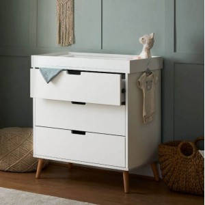 Obaby Changing Unit Maya White with Natural Obaby Changing Unit Maya White with Natural