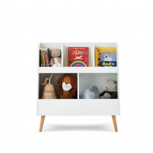 Obaby Bookcase and Toy Storage Maya White with Natural Obaby Bookcase and Toy Storage Maya White with Natural