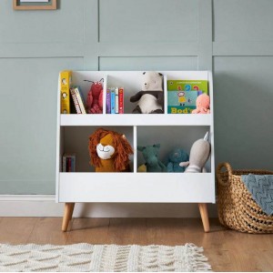 Obaby Bookcase and Toy Storage Maya White with Natural Obaby Bookcase and Toy Storage Maya White with Natural