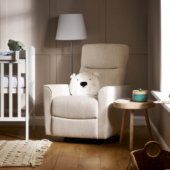 Obaby Swivel Glider Chair Savannah Oatmeal