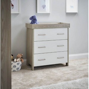 Obaby Changing Unit Nika Grey Wash and White Obaby Changing Unit Nika Grey Wash and White