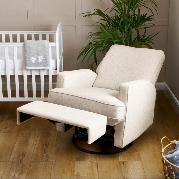 Obaby Swivel Glider Chair Madison Oatmeal