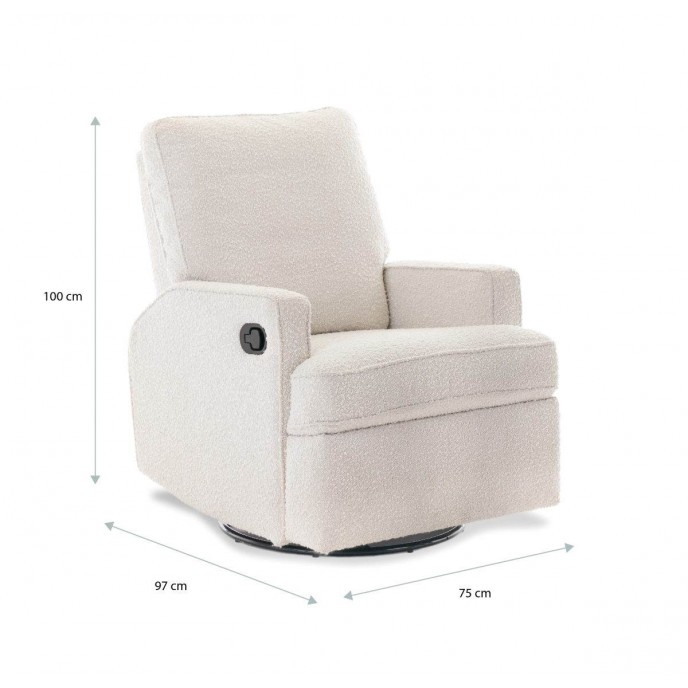 Obaby Swivel Glider Chair Madison Oatmeal