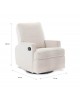 Obaby Swivel Glider Chair Madison Oatmeal