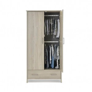 Obaby Double Wardrobe Nika Grey Wash Obaby Double Wardrobe Nika Grey Wash