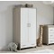 Obaby Double Wardrobe Nika Grey Wash and White Obaby Double Wardrobe Nika Grey Wash and White