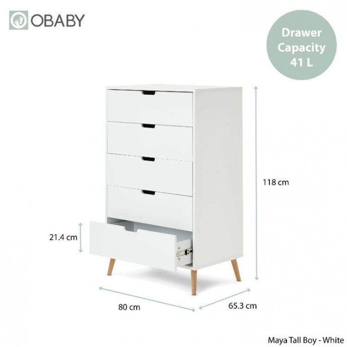 Obaby Tallboy Maya White Natural Obaby Tallboy Maya White Natural