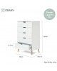 Obaby Tallboy Maya White Natural Obaby Tallboy Maya White Natural