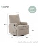 Obaby Swivel Glider Chair Madison Teddy Truffle Obaby Swivel Glider Chair Madison Teddy Truffle
