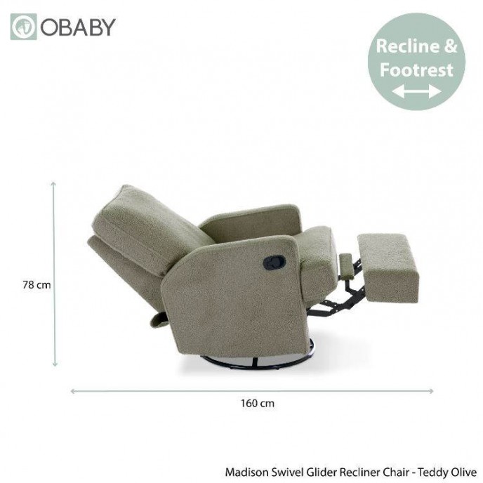 Obaby Swivel Glider Chair Madison Teddy Olive Obaby Swivel Glider Chair Madison Teddy Olive