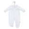 Dandelion Velour Sleepsuit Smock Bear White Newborn Dandelion Velour Sleepsuit Smock Bear White Newborn