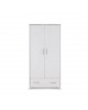 Obaby Double Wardrobe Nika White Wash Obaby Double Wardrobe Nika White Wash