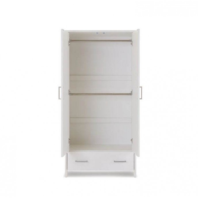 Obaby Double Wardrobe Nika White Wash Obaby Double Wardrobe Nika White Wash