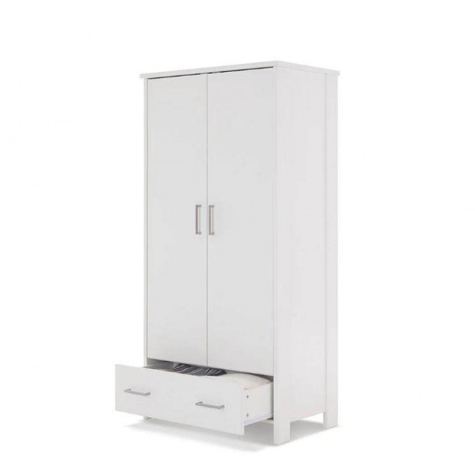 Obaby Double Wardrobe Nika White Wash Obaby Double Wardrobe Nika White Wash