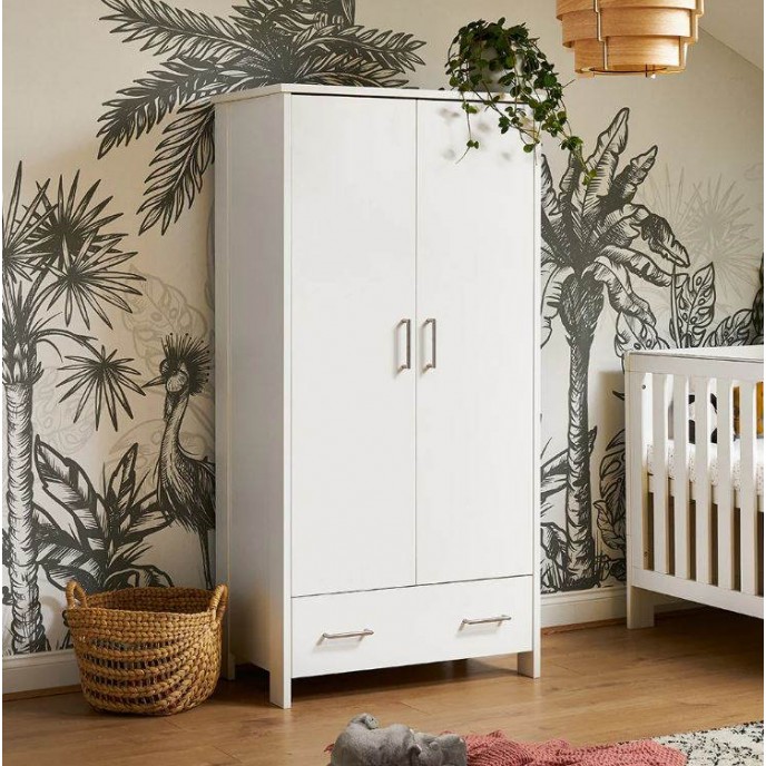 Obaby Double Wardrobe Nika White Wash Obaby Double Wardrobe Nika White Wash