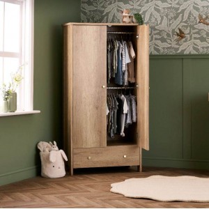 Obaby Double Wardrobe Oak Obaby Double Wardrobe Oak