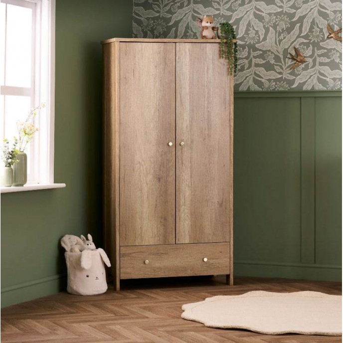 Obaby Double Wardrobe Oak Obaby Double Wardrobe Oak