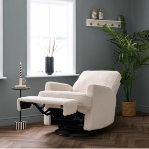 Obaby Swivel Electric Glider Chair Madison Teddy Ivory Obaby Swivel Electric Glider Chair Madison Teddy Ivory