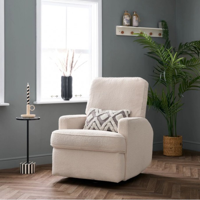 Obaby Swivel Electric Glider Chair Madison Teddy Ivory Obaby Swivel Electric Glider Chair Madison Teddy Ivory