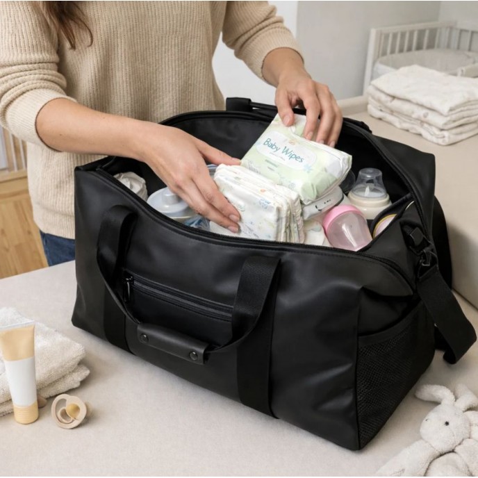 Baby Elegance Changing Weekend Bag Black Baby Elegance Changing Weekend Bag Black