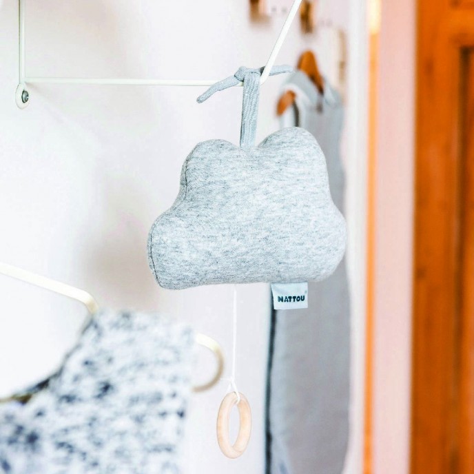 Nattou Musical Pure Cotton Cloud Grey Nattou Musical Pure Cotton Cloud Grey