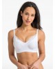 Jojo Maman Bebe Nursing Bra Lacey Trim White