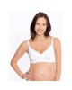 Jojo Maman Bebe Nursing Bra Lacey Trim White