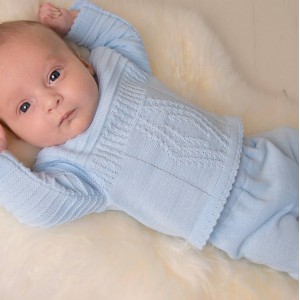 Dandelion Knitted Top and Trousers Set Blue Dandelion Knitted Top and Trousers Set Blue