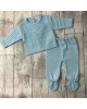 Dandelion Knitted Top and Trousers Set Blue