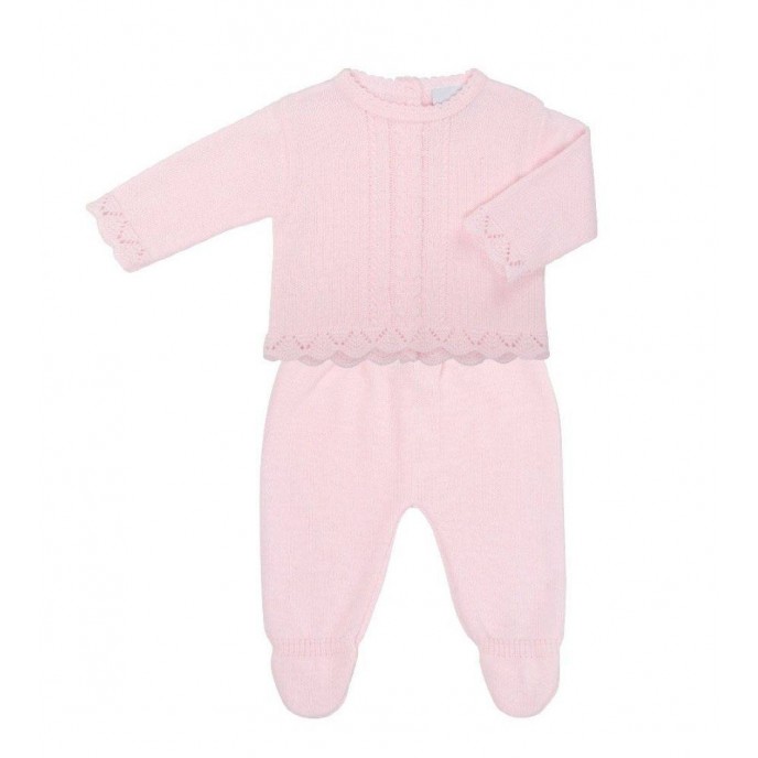 Dandelion Knitted Top and Trousers Set Pink