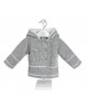 Dandelion Hooded Knitted Baby Jacket Grey