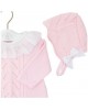 Dandelion Ruffle Collar Onesie and Bonnet Set Pink