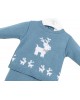 Dandelion Knitted Top and Trousers Set Reindeer Blue