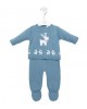 Dandelion Knitted Top and Trousers Set Reindeer Blue