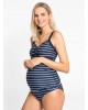 Jojo Maman Bebe Maternity Tankini Navy Stripe