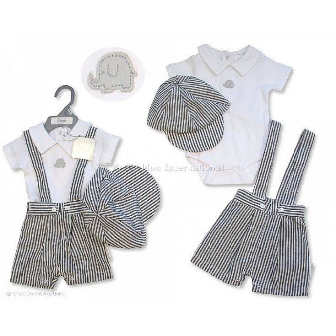 Set 3pc Tshirt, Shorts & Hat Elephant