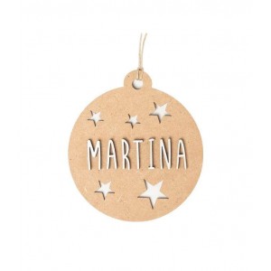 Vintiun Personalised Christmas Ornament Bauble Wood Vintiun Personalised Christmas Ornament Bauble Wood