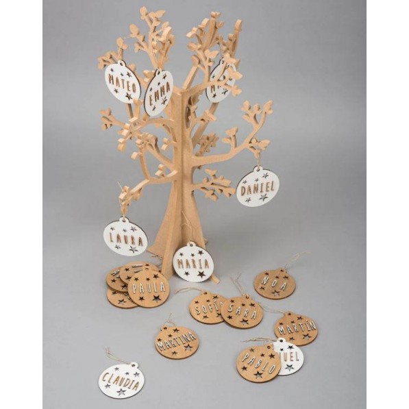 Vintiun Personalised Christmas Ornament Bauble Wood Vintiun Personalised Christmas Ornament Bauble Wood