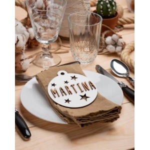 Vintiun Personalised Christmas Ornament Bauble White Vintiun Personalised Christmas Ornament Bauble White
