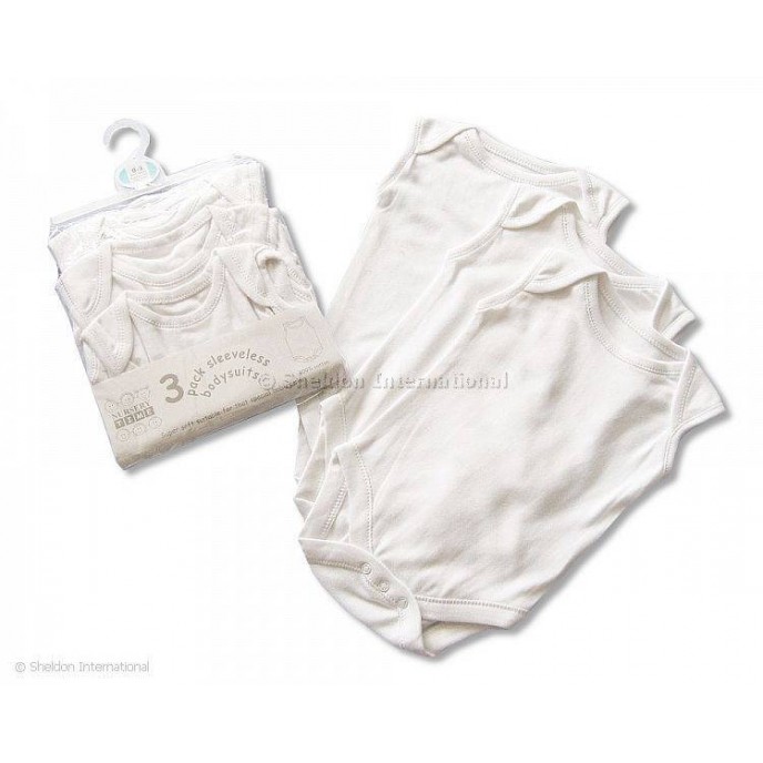 Vests Sleeveless 3pk White