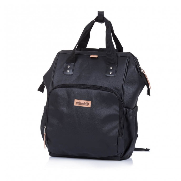 Chipolino Mama Backpack Black Leather