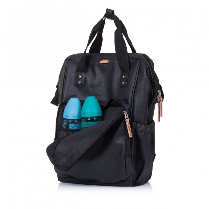 Chipolino Mama Backpack Black Leather