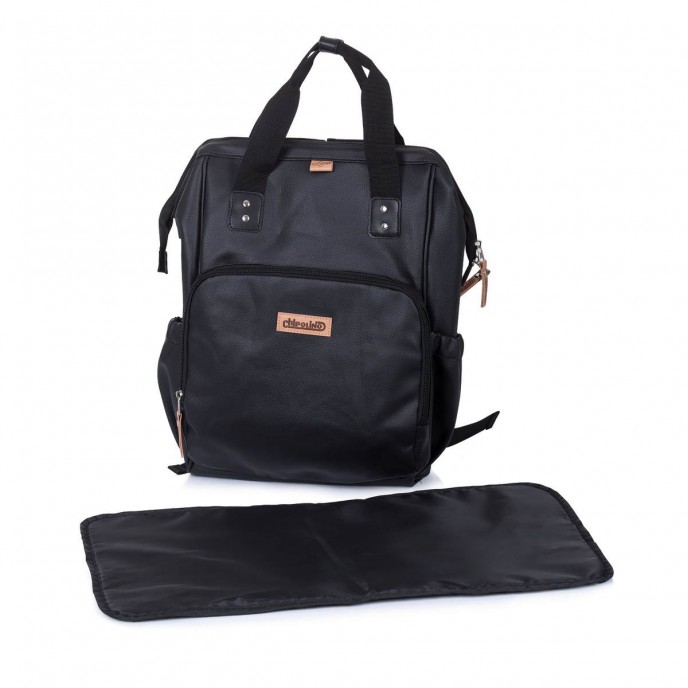 Chipolino Mama Backpack Black Leather