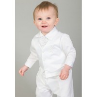 Christening Sailor Anchor Suit White