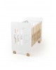 Interbaby Cot Star White with Natural Interbaby Cot Star White with Natural