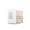 Interbaby Cot Star White with Natural  Interbaby Cot Star White with Natural