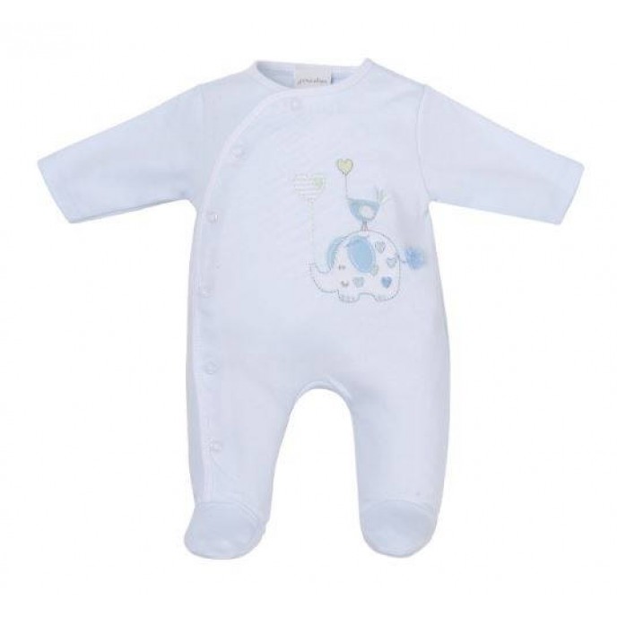 Dandelion Cotton Sleepsuit Elephant Blue