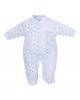 Dandelion Cotton Sleepsuit Triple Stars Blue