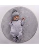 Dandelion Cotton Sleepsuit Triple Stars Grey