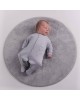 Dandelion Cotton Sleepsuit Triple Hearts Grey